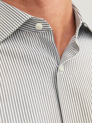 JACK & JONES Slim fit Button Up Shirt 'PARKER' in Brown