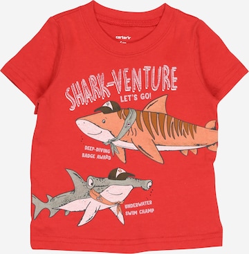 Carter's T-shirt 'SHARKVENTURE' i röd: framsida