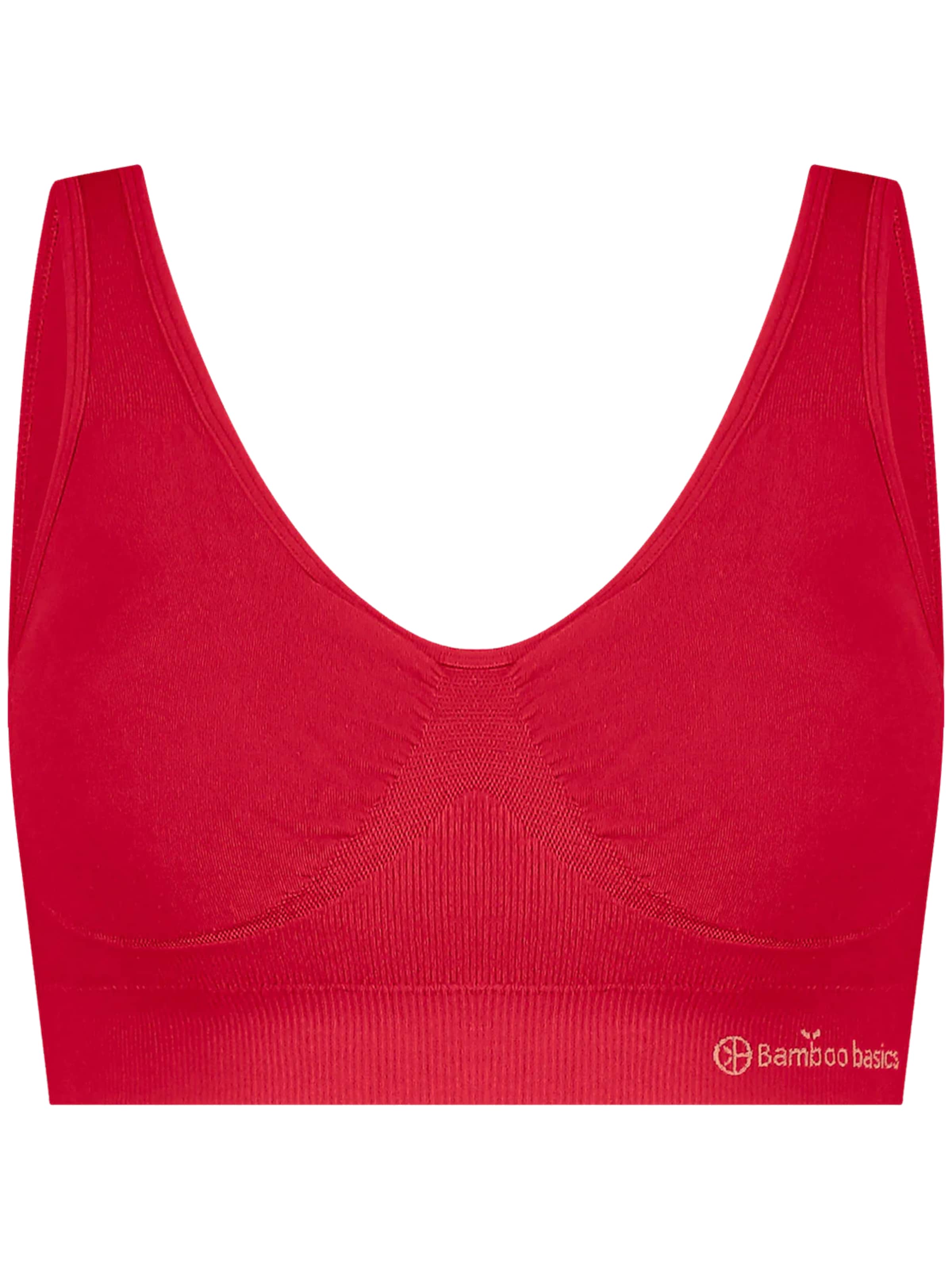 Bamboo basics Bustier BH 'Fleur' in Rood: voorkant