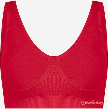 Bamboo basics Bustier BH 'Fleur' in Rood: voorkant