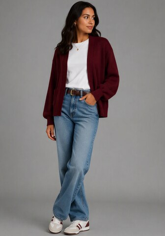 LAURA SCOTT Knit Cardigan in Red