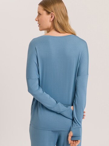 Hanro Shirt ' Yoga ' in Blauw