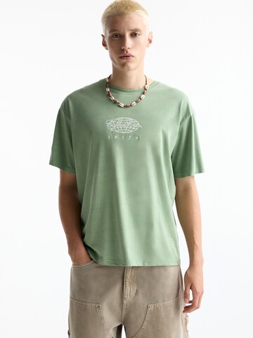 T-Shirt Pull&Bear en vert