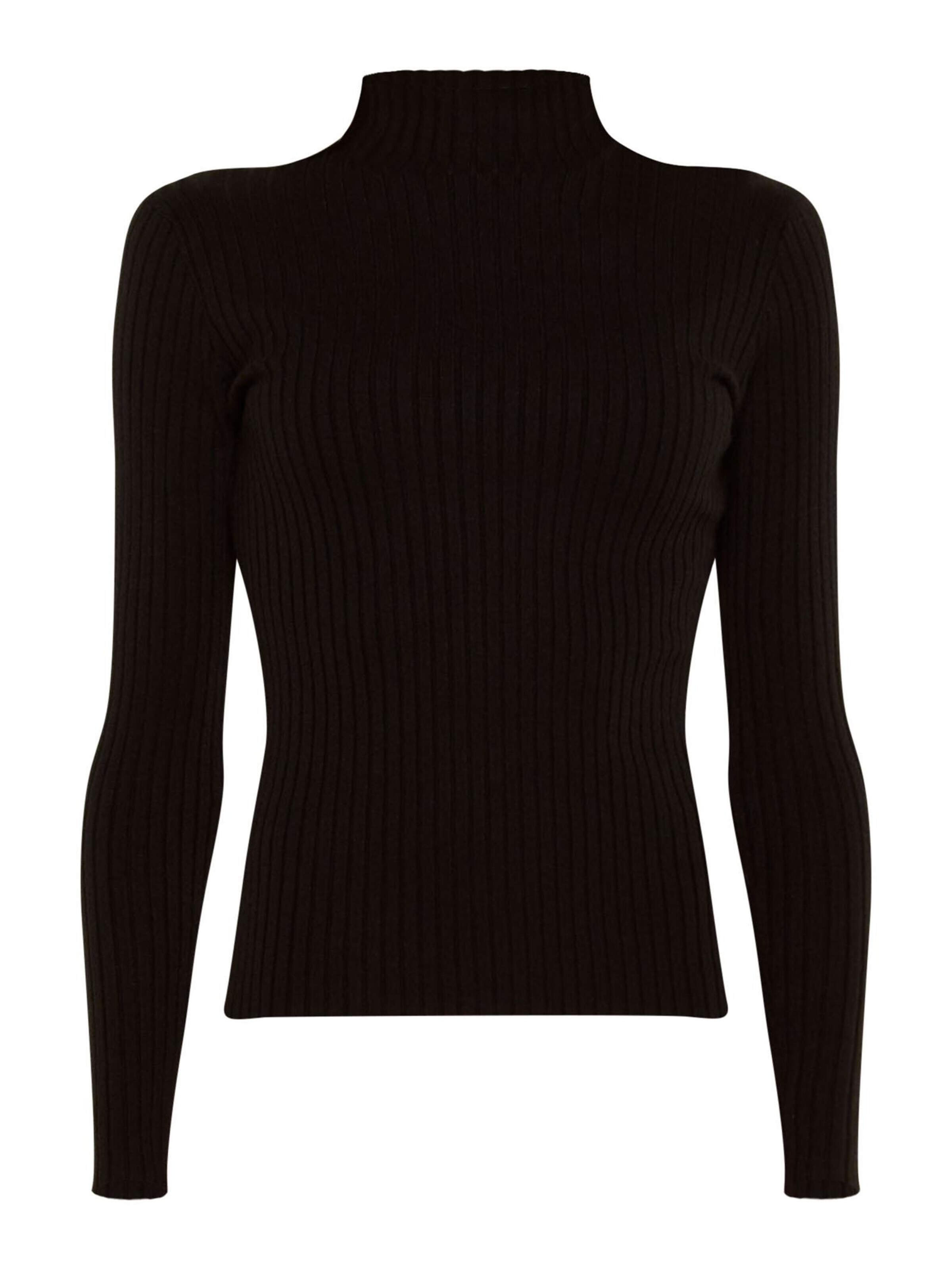 TOOche Sweater 'Pulli Gerippt' in Black: front