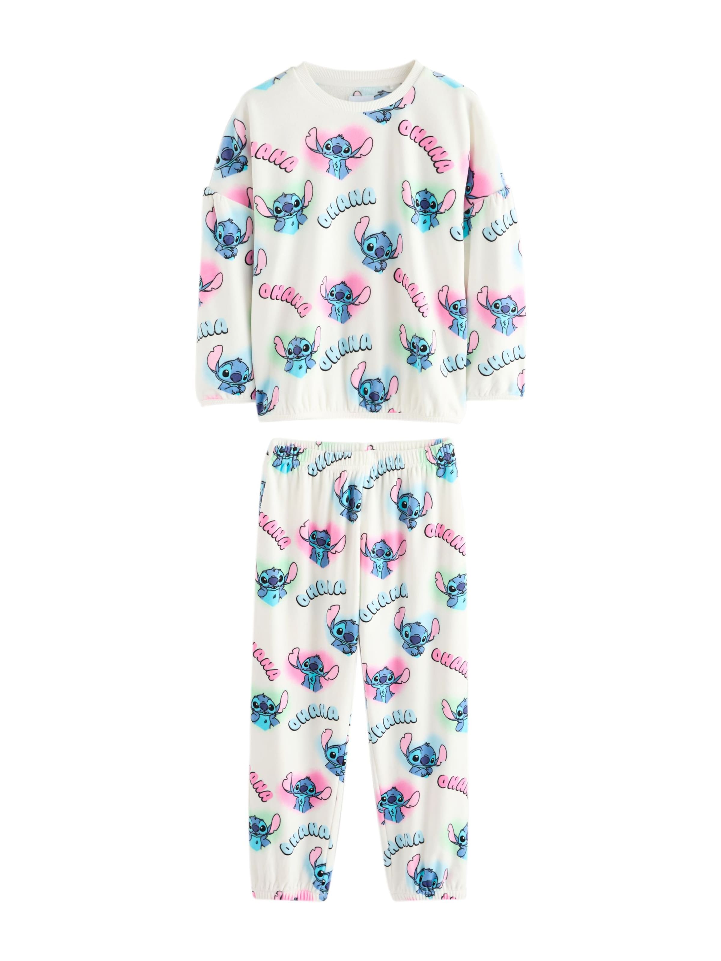 Next Комплект пижама 'Lilo & Stitch' в бяло: отпред