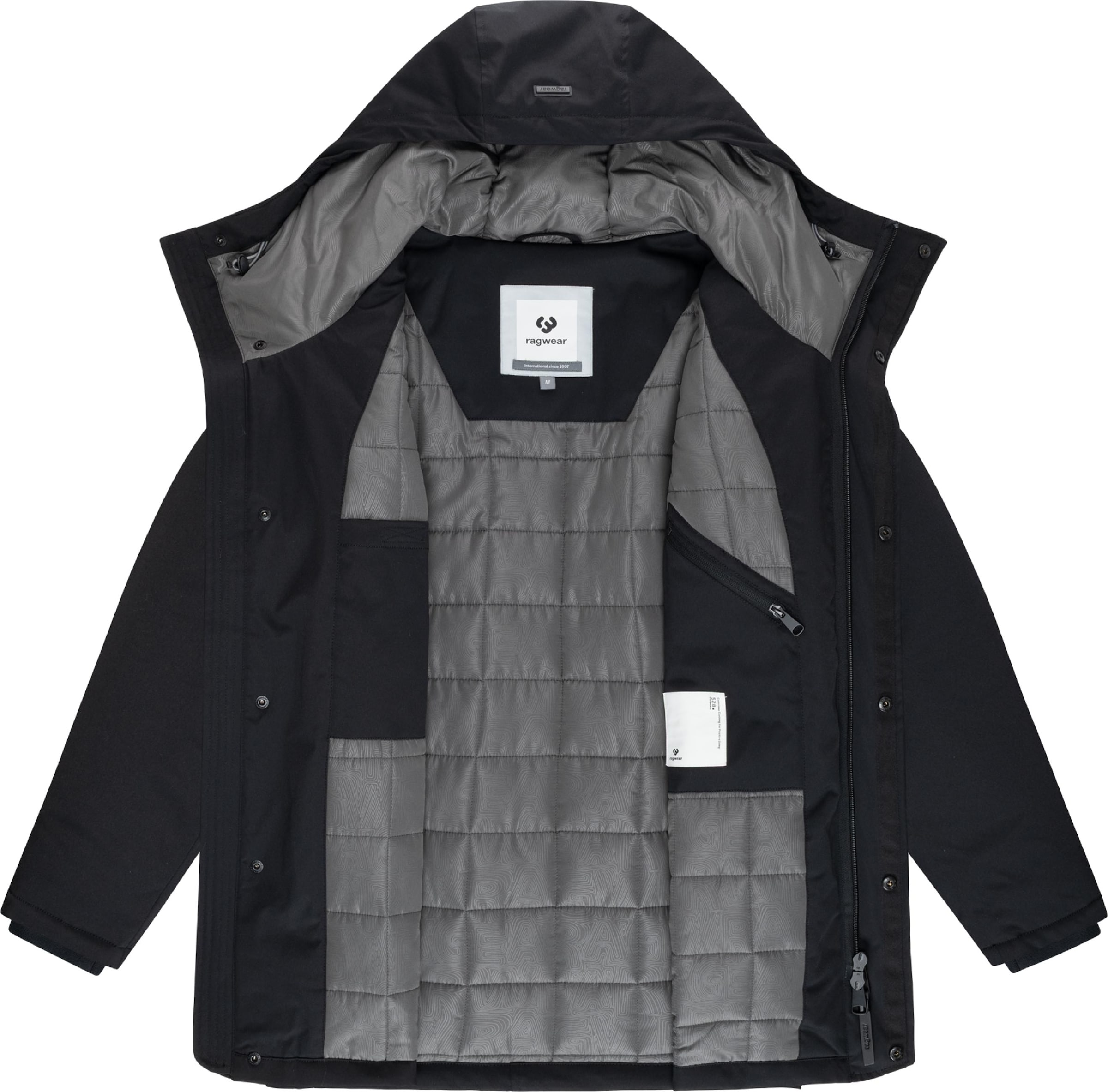 Ragwear Zimný kabát 'Parcan Twill' - Čierna