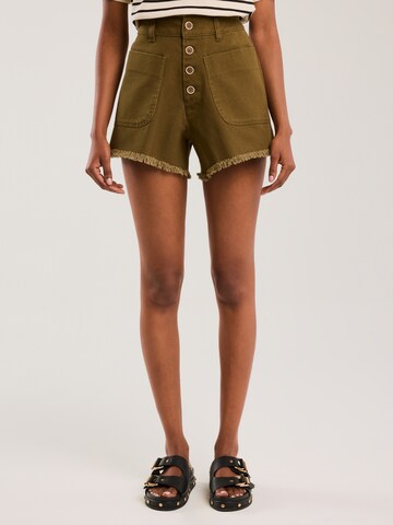 BIG STAR Regular Trousers 'Gusti' in Green: front