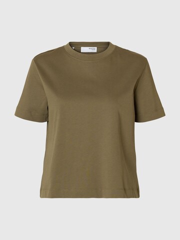 SELECTED Koszulka w kolorze zielony: przód