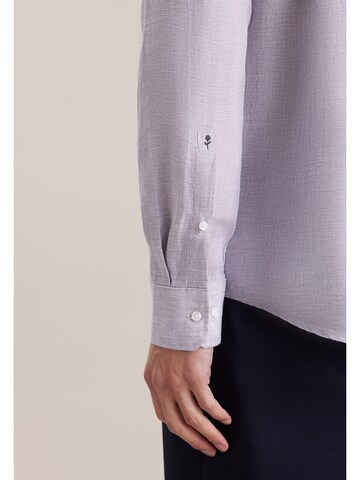 SEIDENSTICKER Regular Fit Hemd 'SMART LINEN' in Lila