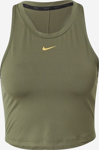 Top sportivo 'ONE LUXE' di NIKE in verde: frontale