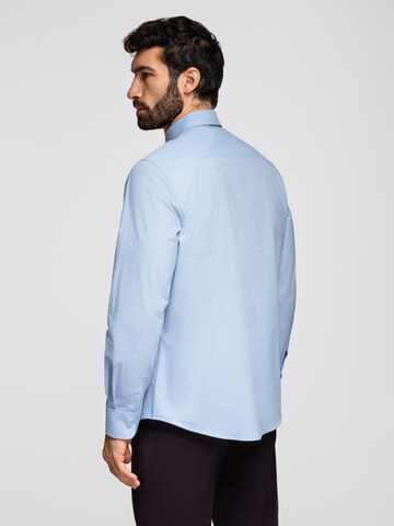 Ombre Regular fit Zakelijk overhemd in Blauw