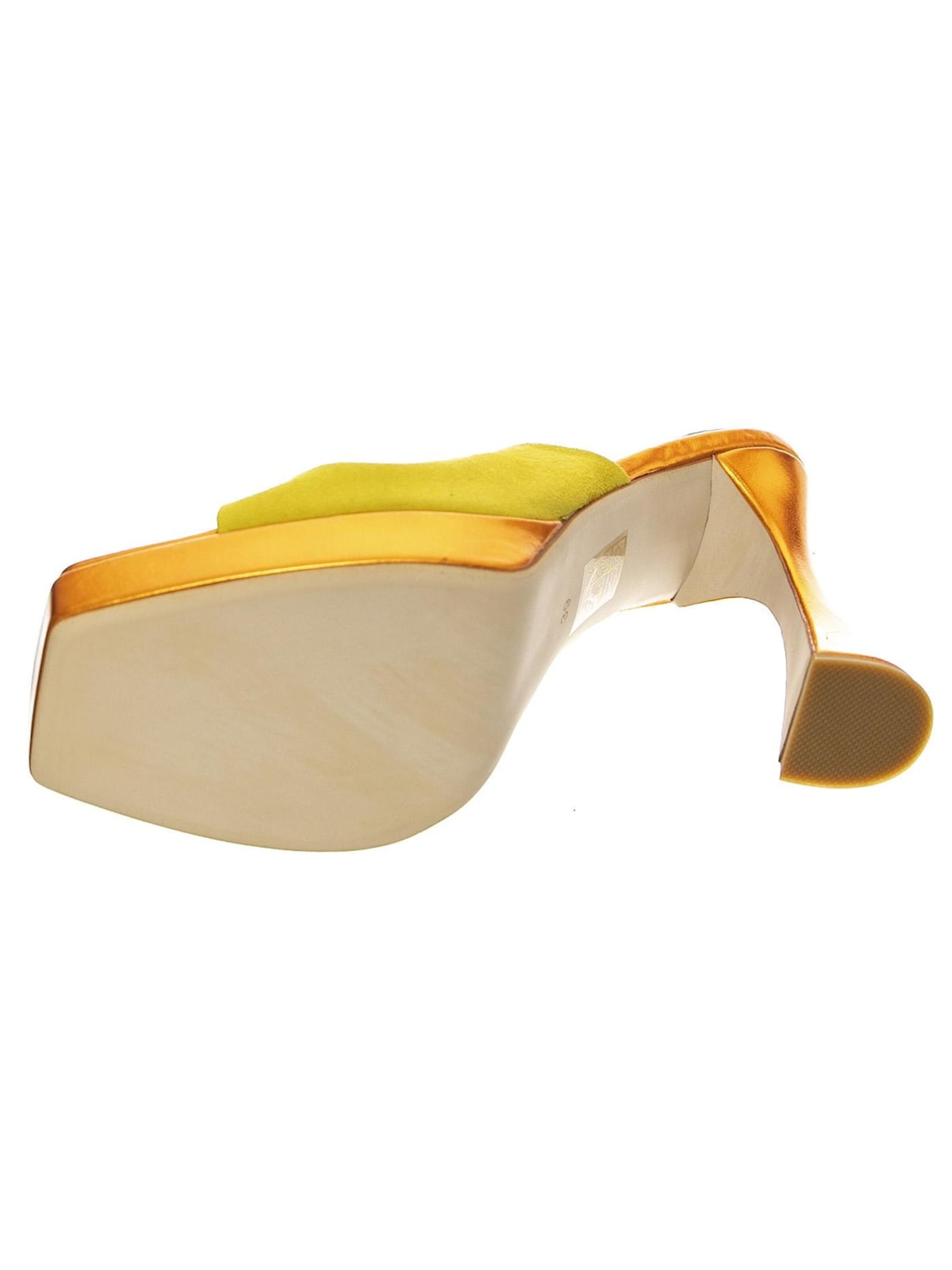 Jeffrey Campbell Sandaler 'W' Hollyweird Yellow Kid Suede and Pu Sandals' i orange