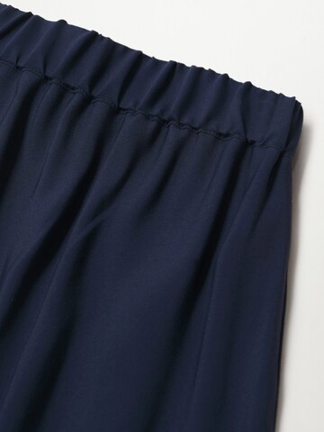 MANGO Wide leg Pleat-Front Pants 'BYE' in Blue