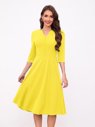 Zapaka Cocktail Dress in Yellow: front