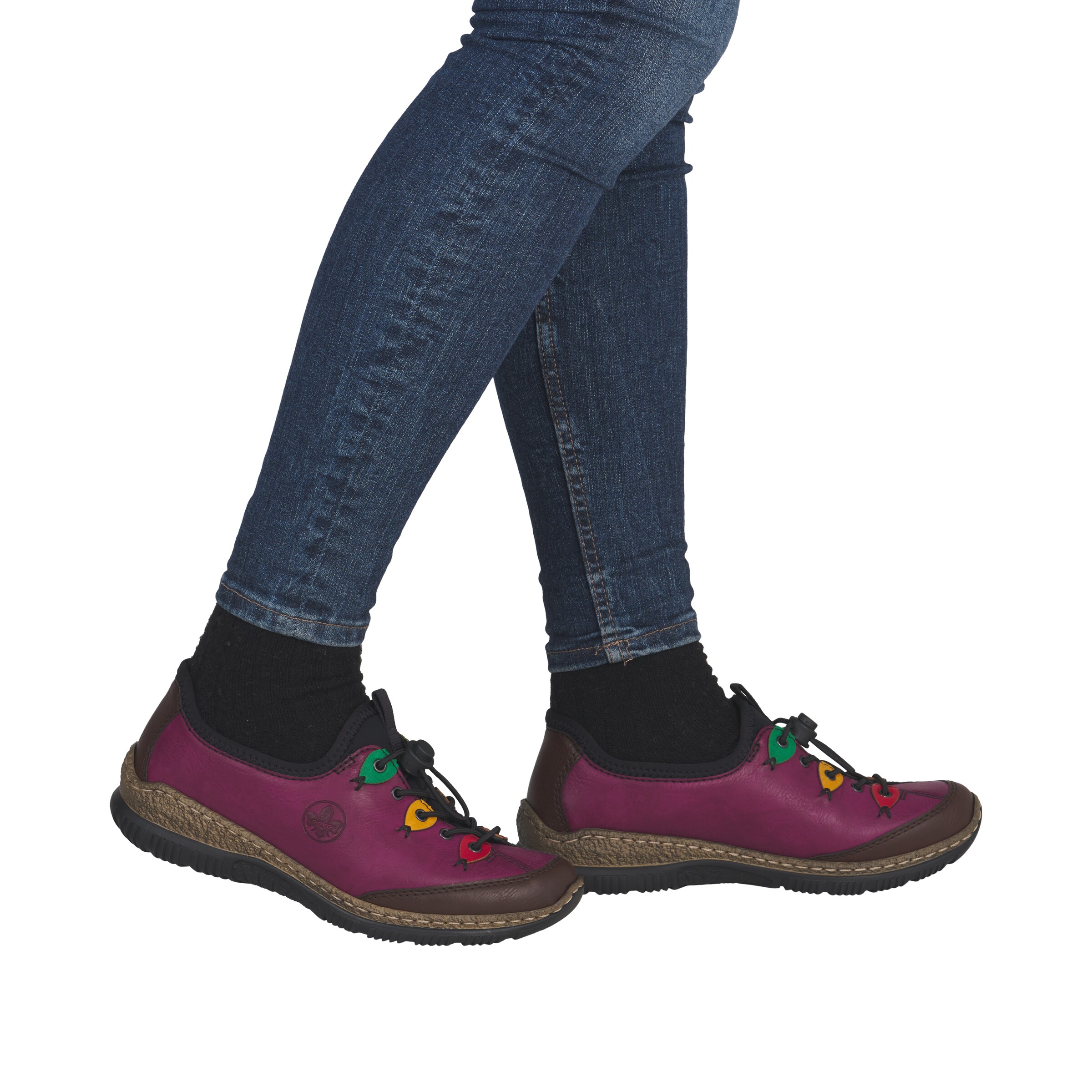 Baskets basses Rieker en violet