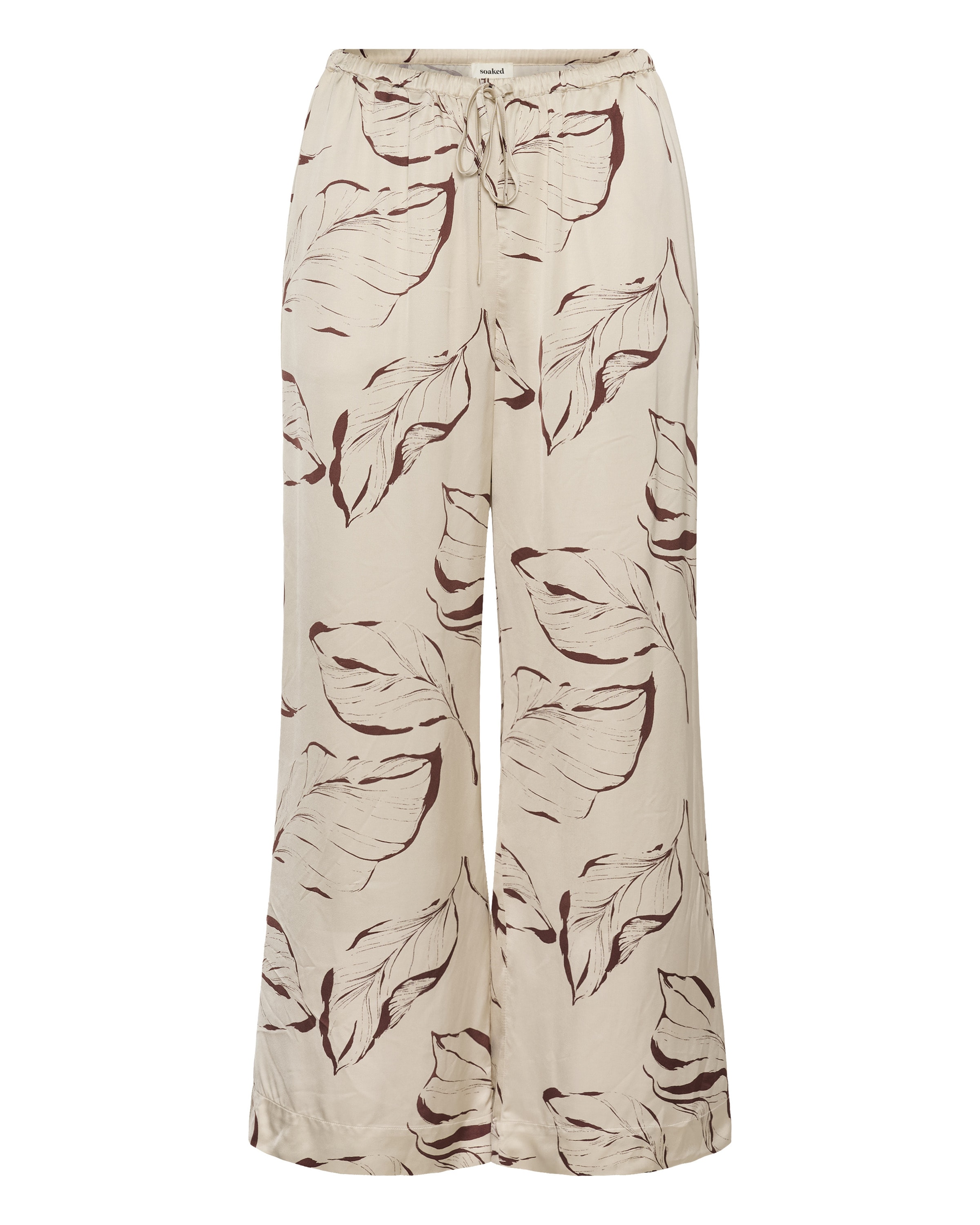 SOAKED IN LUXURY Wide Leg Hose 'SLClero' in Beige: Vorderseite