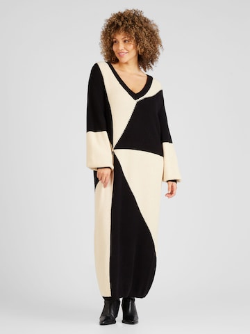 Object Curve Jurk 'MALENA' in Beige: voorkant