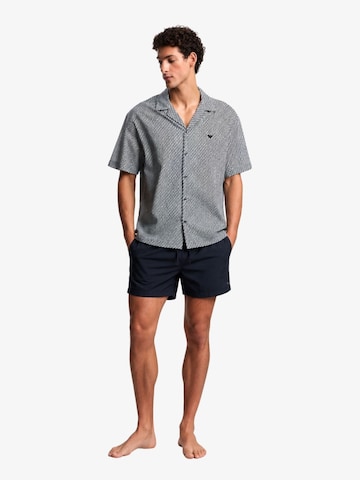 Emporio Armani - Camisa 'Pattern Mix Beachwear Shirt' en blanco