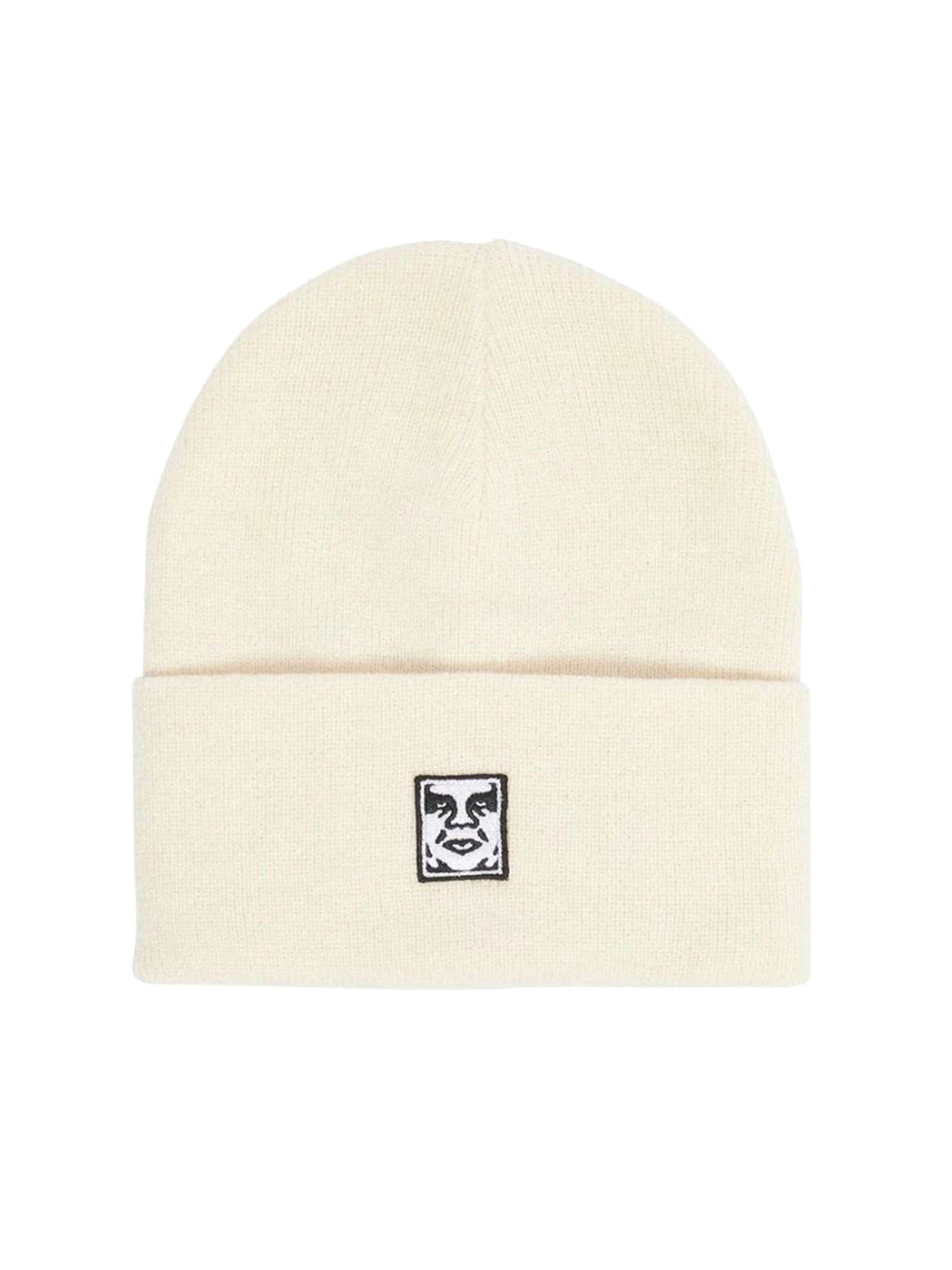 Berretto 'ICON PATCH CUFF BEANIE UNBLEACHED' di Obey in beige: frontale