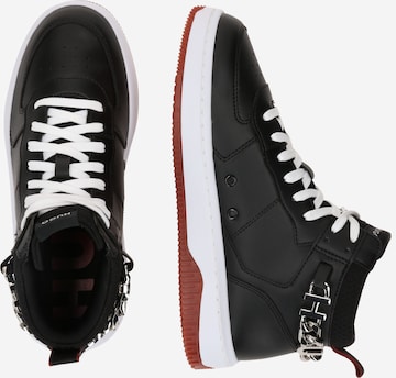 HUGO Red High-Top Sneakers 'Kilian Hito' in Black