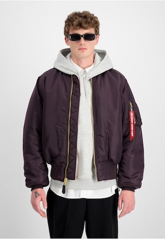 ALPHA INDUSTRIES - Casaco meia-estação 'MA-1 Heritage' em roxo: frente