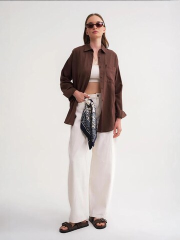 Camicia da donna di MixRay in marrone