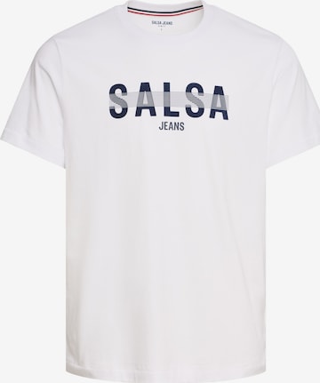 T-Shirt Salsa Jeans en blanc : devant