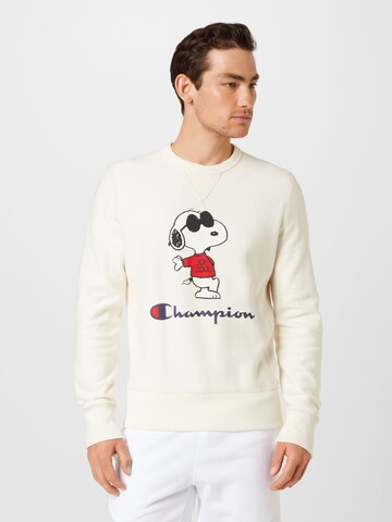 Champion Reverse Weave Sweatshirt in Beige: front