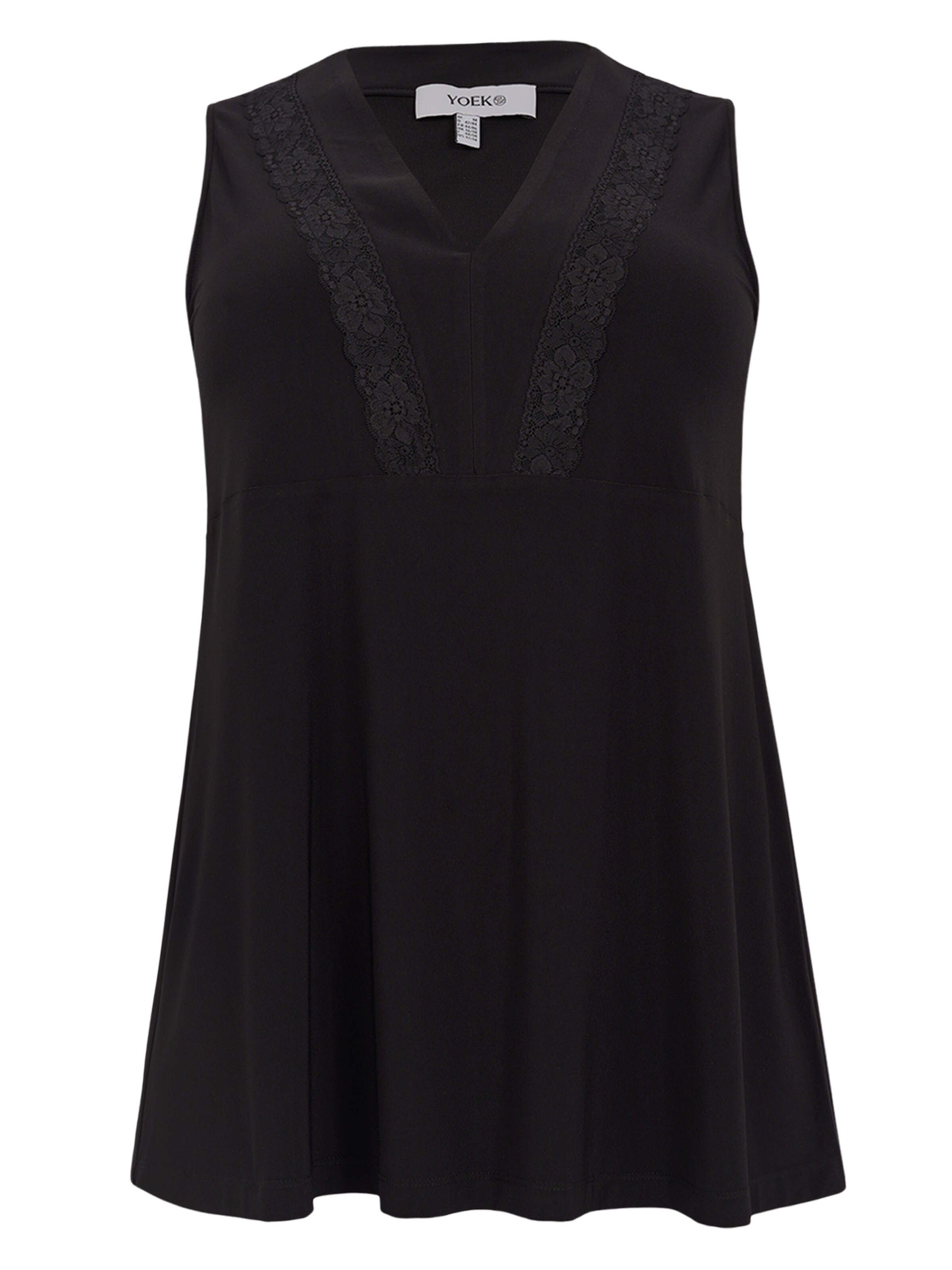 YOEK Tunic in Black: front
