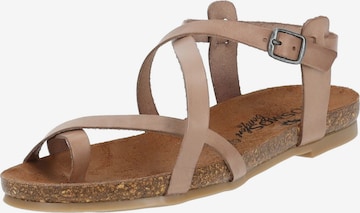 COSMOS COMFORT T-bar sandals in Grey: front