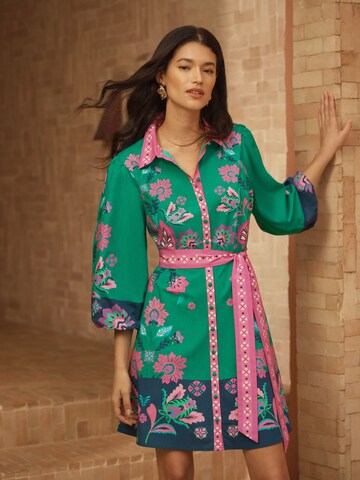 Abito camicia di love & roses in verde