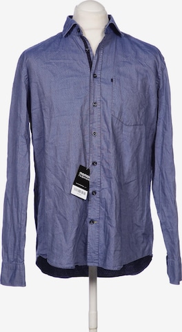 SEIDENSTICKER Button Up Shirt in L in Blue: front