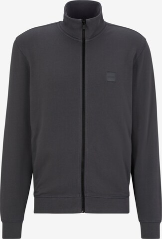 BOSS Zip-Up Hoodie 'Zestart' in Grey: front