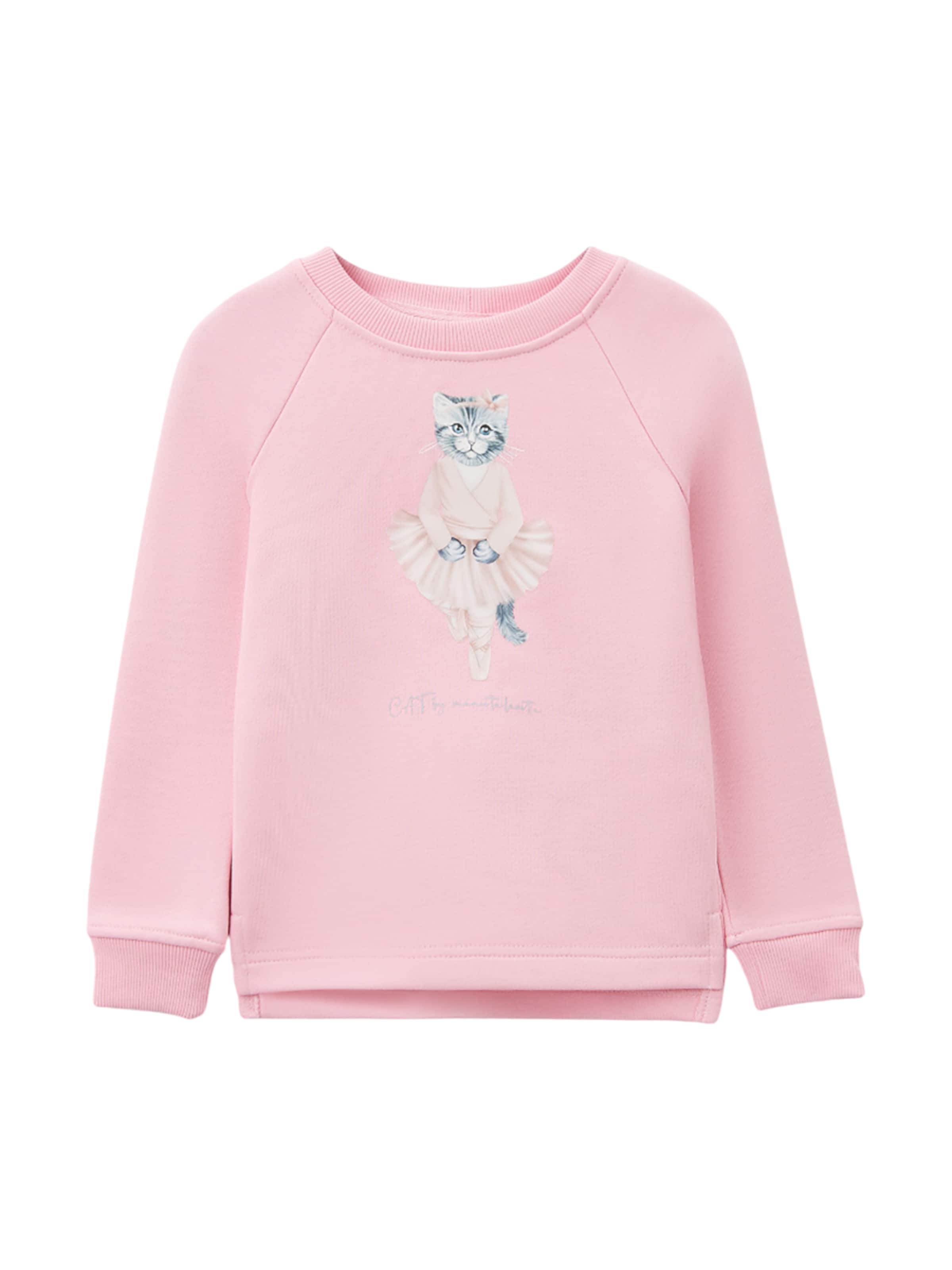 Felpa 'Ballerina Kitty' di Cat e Lolette in rosa: frontale