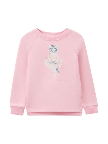 Cat e Lolette Sweatshirt 'Ballerina Kitty' in Roze: voorkant