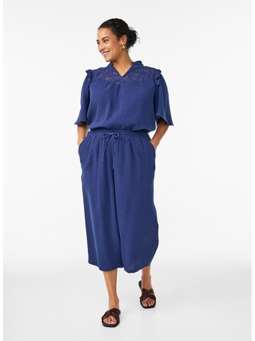 Zizzi Loosefit Bukser 'Vvivu' i blå