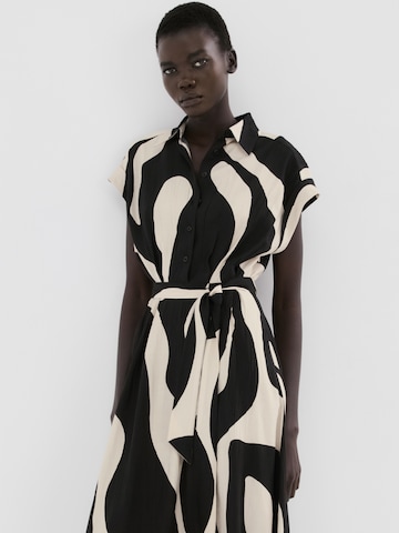 MANGO Košeľové šaty 'NIKITA' - Čierna