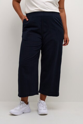 KAFFE CURVE Loose fit Pants 'Nana' in Blue: front