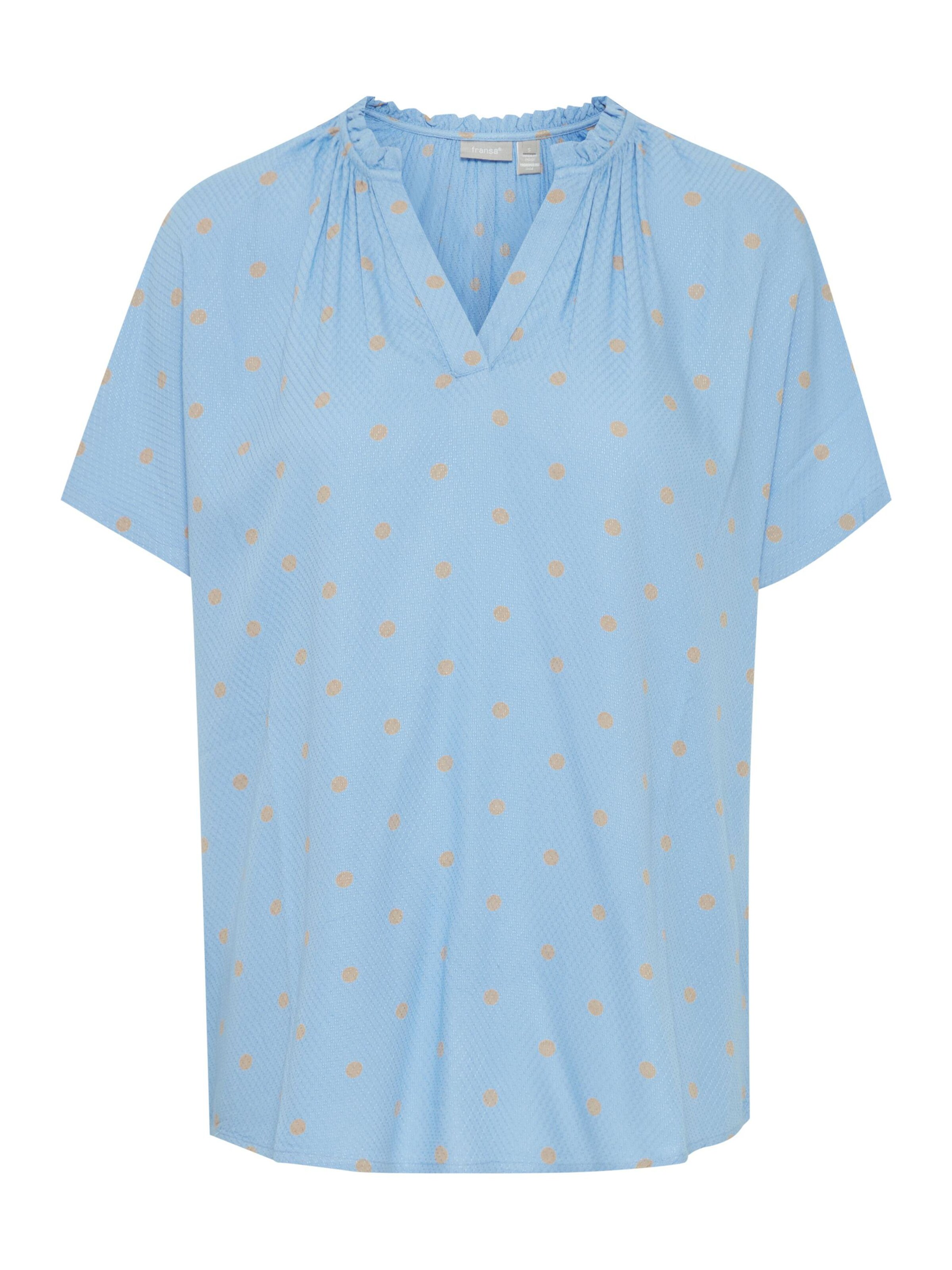 Fransa - Blusa 'FRKamma' em azul: frente