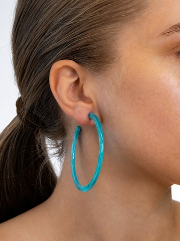 Fräulein Wunder Ohrringe 'Acetat Anne'‌‌‌‌‌‌ in Blau: Vorderseite