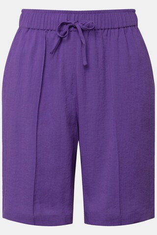 Ulla Popken Regular Trousers in Purple: front