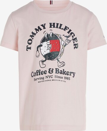 T-Shirt TOMMY HILFIGER en rose : devant