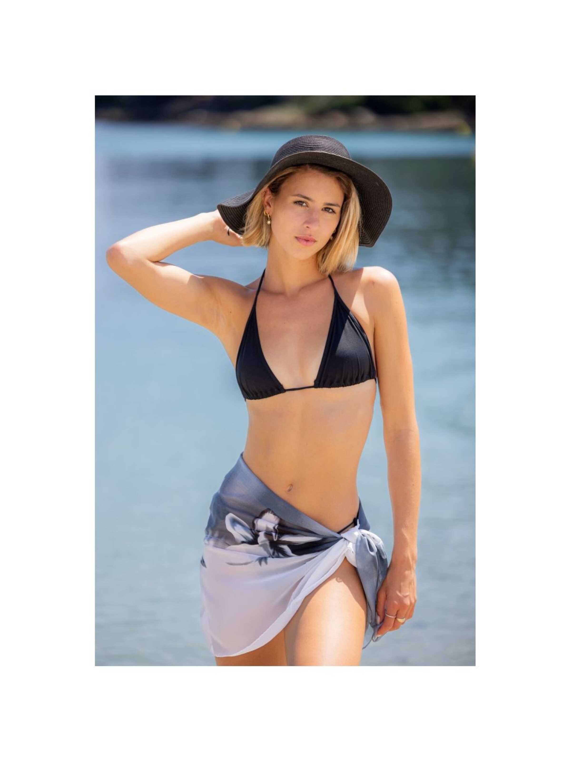 Gonna 'Paréo de plage SANDRA' di alberto cabale in grigio