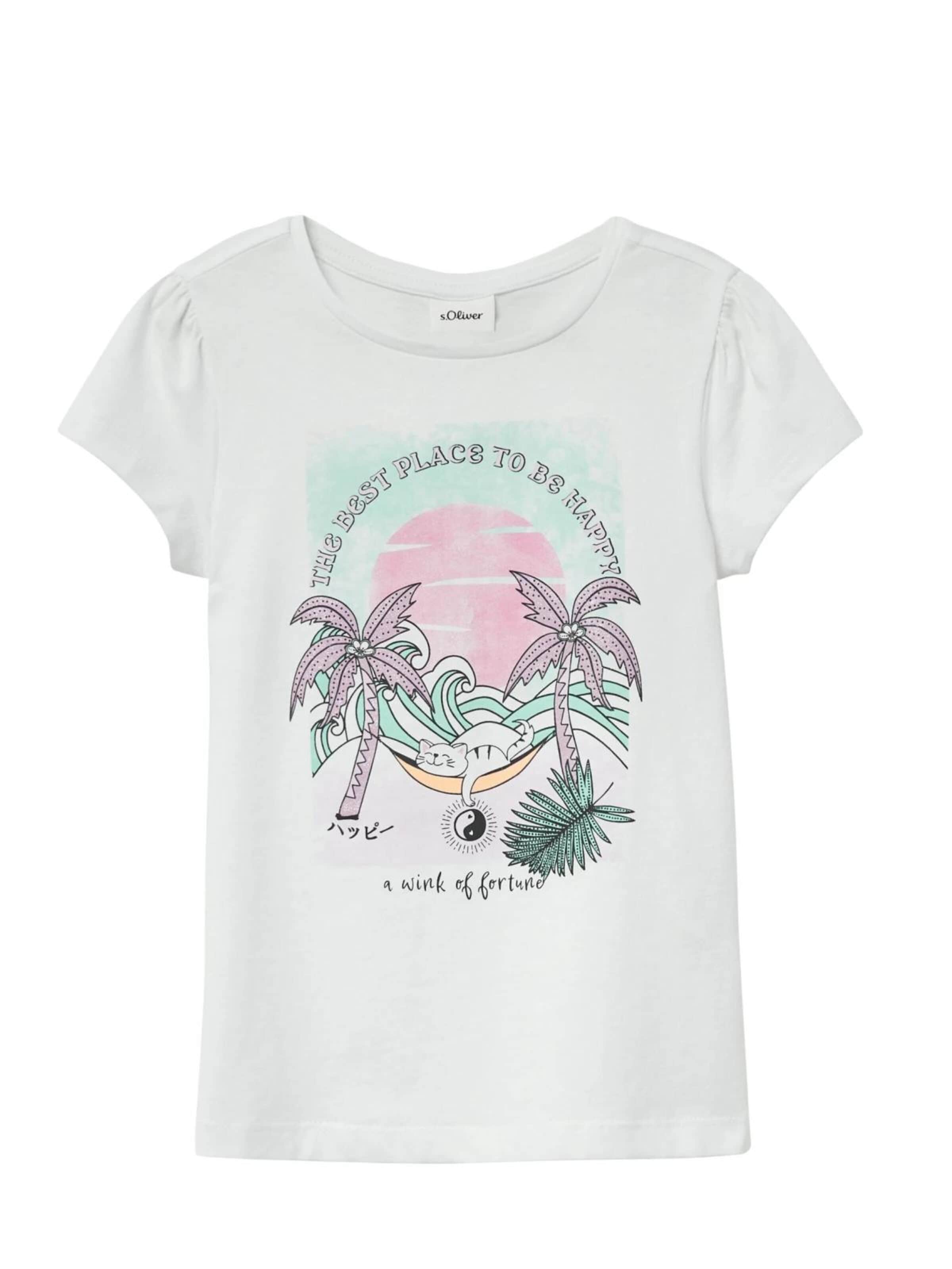 s.Oliver Shirt in Wit: voorkant