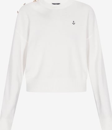 DreiMaster Maritim Pullover in Weiß: Vorderseite