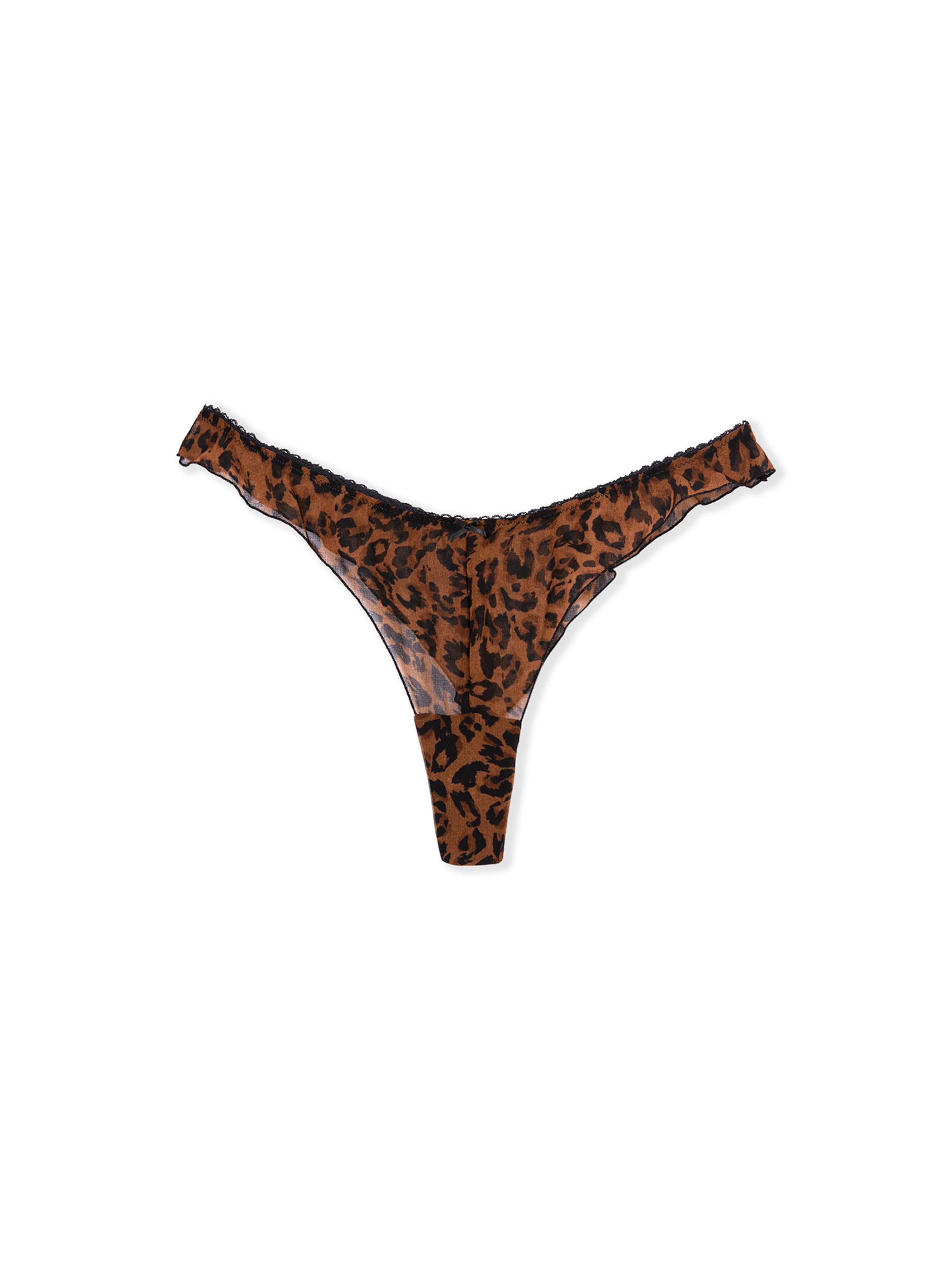 ETAM Thong 'Volantee Chiff' in XS in Caramel / Black, Item view
