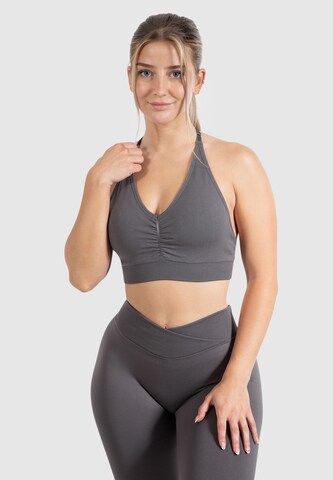 Smilodox Bralette Sports bra 'Silvia' in Grey: front
