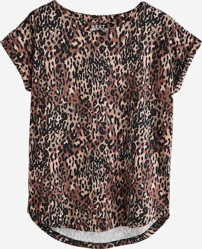 Tricou Next pe bej / maro / negru, Vizualizare produs