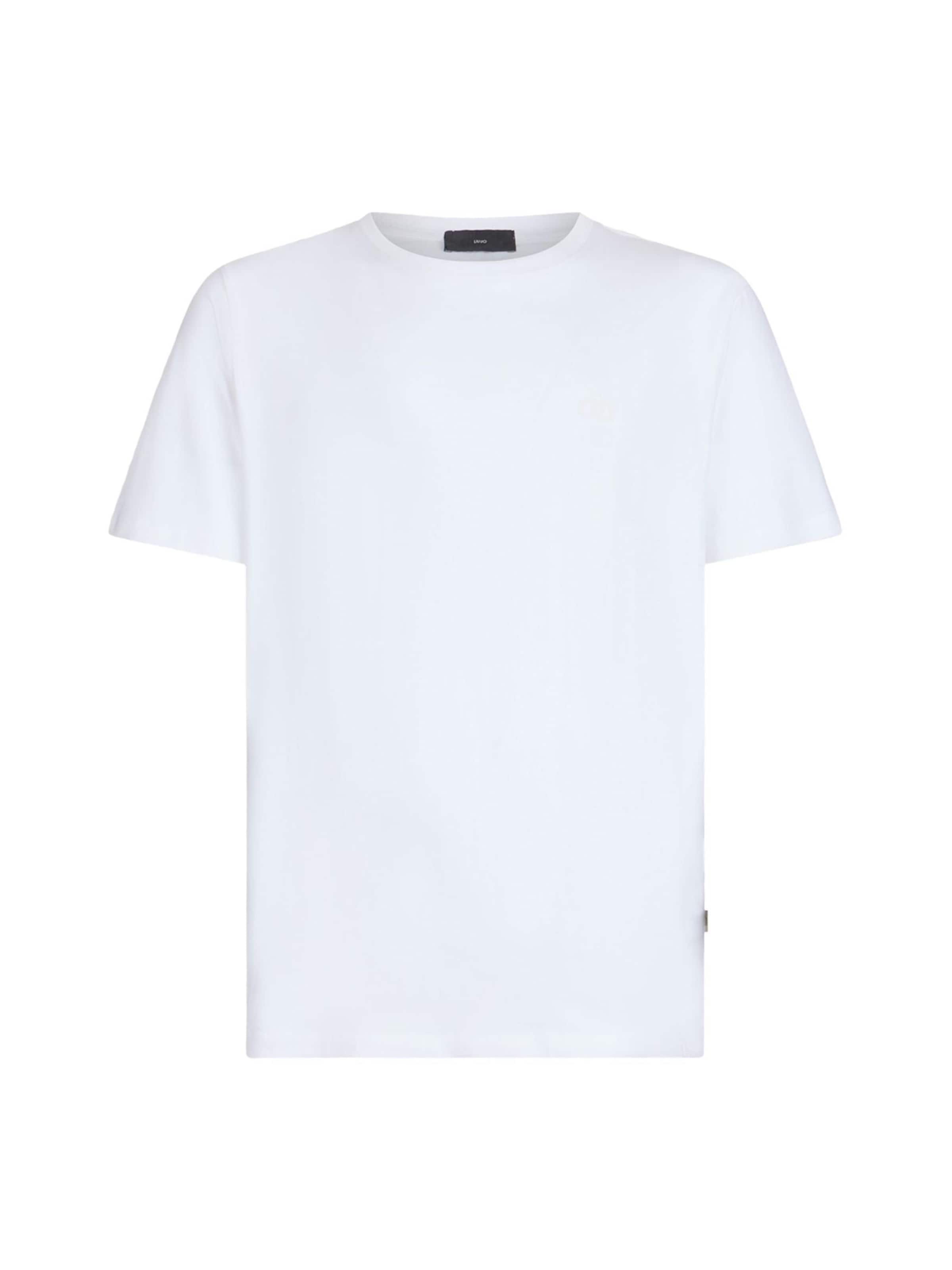 T-Shirt 'LIU JO UOMO T-SHIRT BASICCONTRA T-SHIRT' Liu Jo en blanc : devant