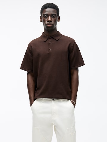 Pull&Bear Shirt in Bruin: voorkant